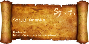 Szijj Aranka névjegykártya